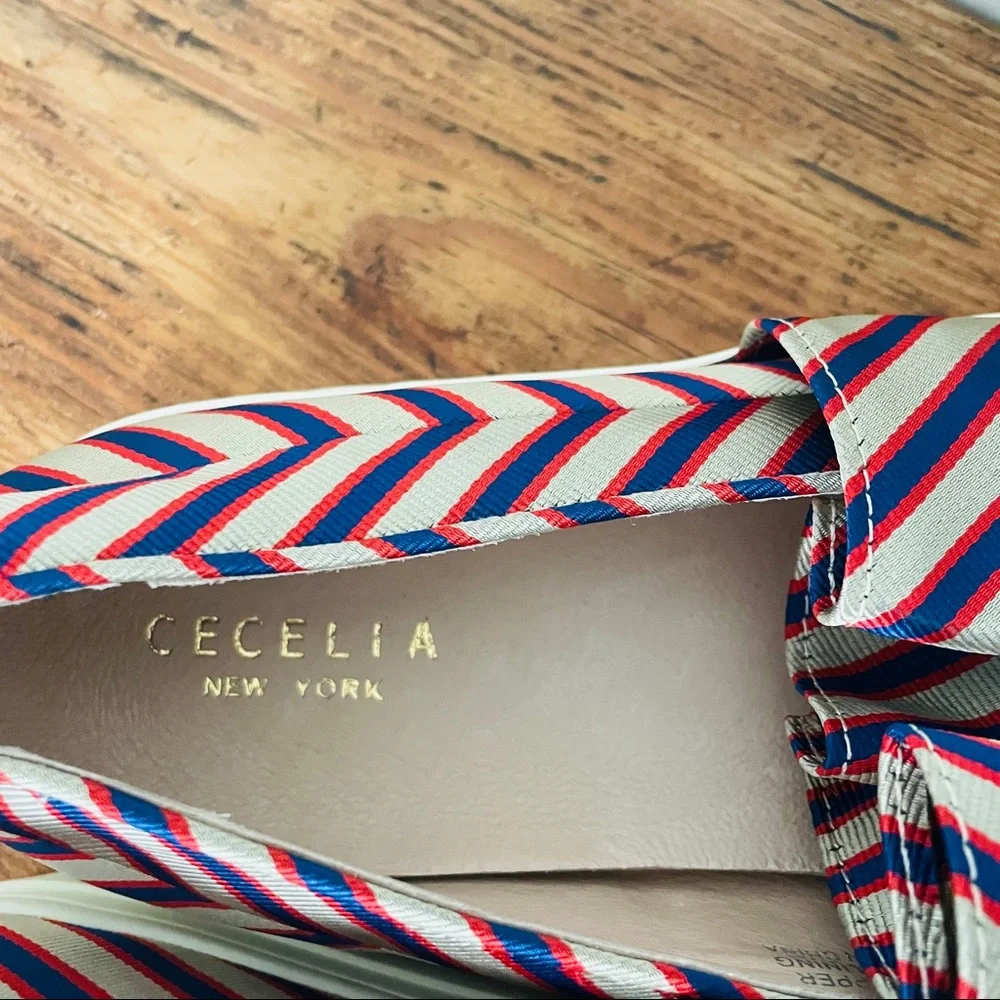 CECELIA New York Rooney Jacquard Striped Slip On Sneakers